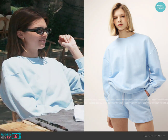 Storets Blue Katie Sweat Two Piece Set worn by Kendall Jenner on Keeping Up with the Kardashians