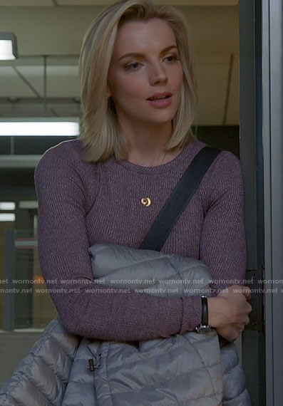 Sylvie’s purple long sleeved top on Chicago Fire