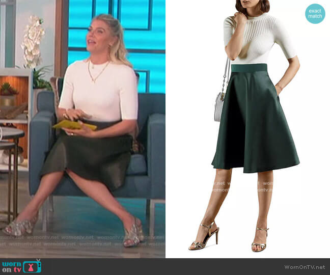 Ted Baker Betsiyy Stitch Detail Full Skirted Dress worn by Amanda Kloots on The Talk