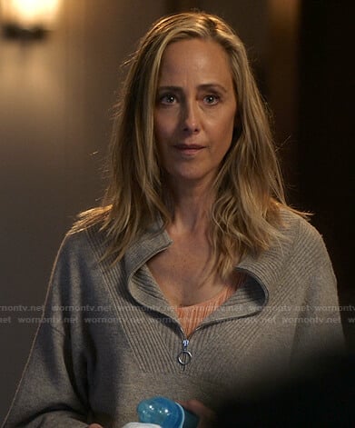 Teddy’s grey half-zip sweater on Greys Anatomy