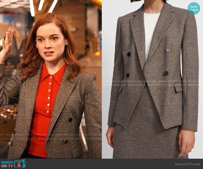Theory Angled Abbot Jacket worn by Zoey Clarke (Jane Levy) on Zoeys Extraordinary Playlist