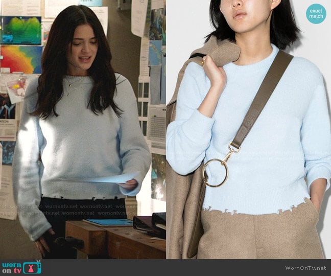 Tibi Fondue Distressed Hem Jumper worn by Olive Stone (Luna Blaise) on Manifest