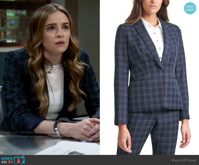 Tommy Hilfiger Printed One-Button Blazer worn by Caitlin Snow (Danielle Panabaker) on The Flash