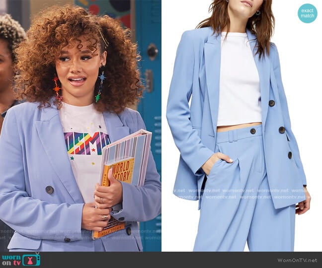 Topshop Double Breasted Suit Jacket worn by Jade (Talia Jackson) on Family Reunion