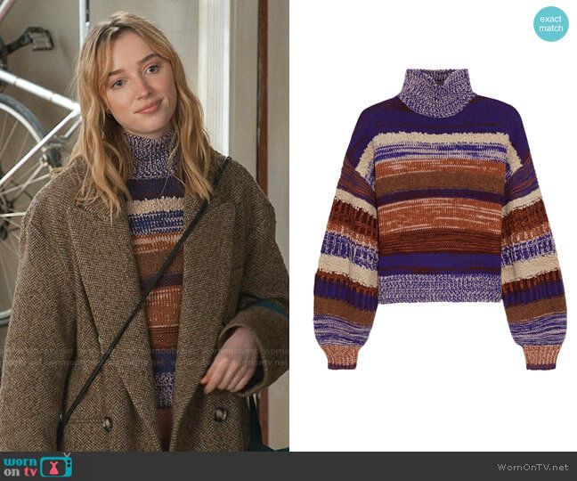 Ulla Johnson Shakina Sweater worn by Clare O'Brien (Phoebe Dynevor) on Younger