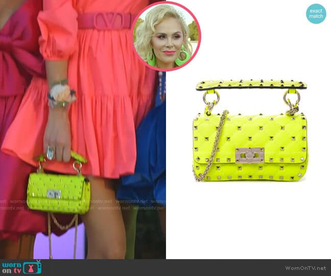 Valentino Calfskin Mini Rockstud Spike Shoulder Bag worn by Kameron Westcott on The Real Housewives of Dallas
