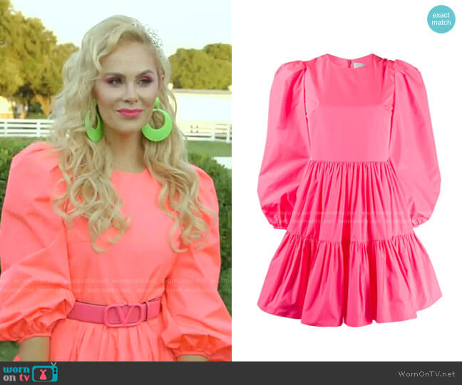 Valentino Puff Sleeves Ruffled Mini Dress worn by Kameron Westcott on The Real Housewives of Dallas