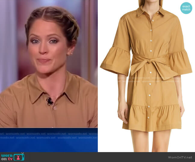 Veronica Beard Luriane Bell Sleeve Minidress worn by Sara Haines on The View