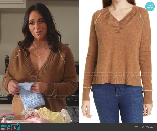 Veronica Beard Preta V-Neck Cashmere Sweater worn by Maddie Kendall (Jennifer Love Hewitt) on 9-1-1