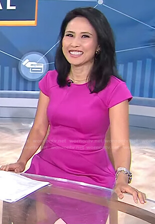 Vicky’s pink cap sleeve dress on Today