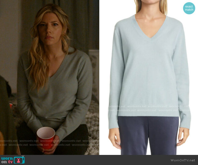 Vince Weekend Sweater in Pale Sea Glass worn by Jenny Hoyt (Katheryn Winnick) on Big Sky