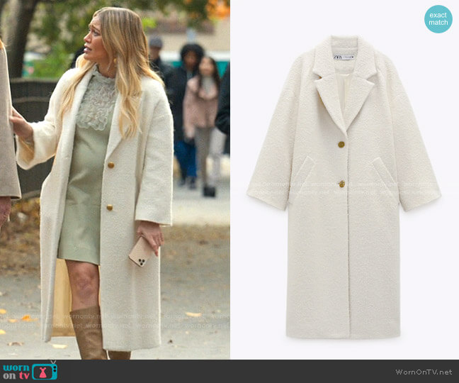 Zara Textured Coat worn by Kelsey Peters (Hilary Duff) on Younger