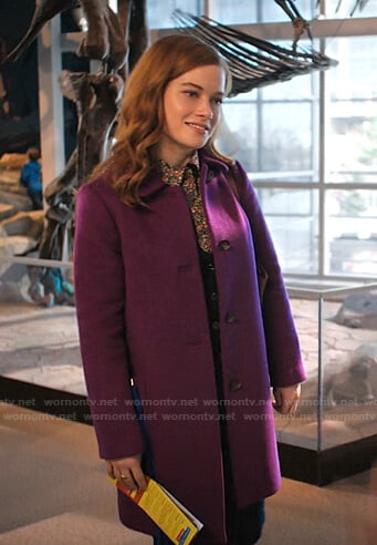 Zoey’s purple coat on Zoeys Extraordinary Playlist