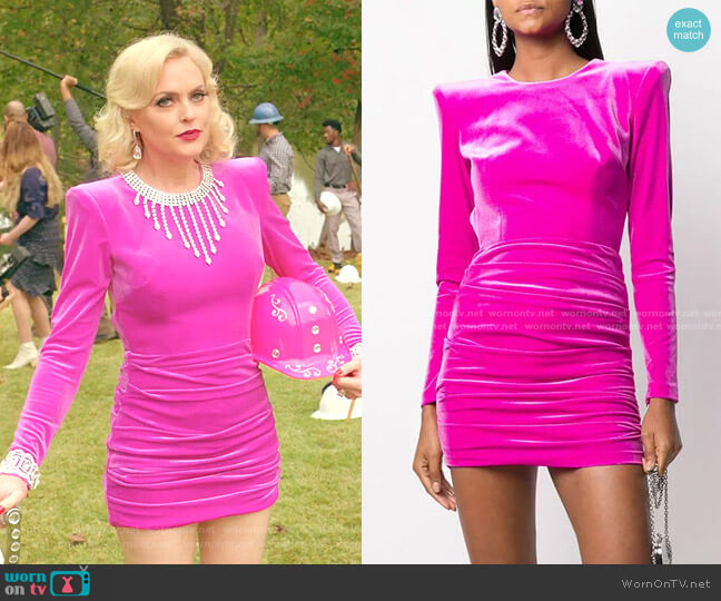 Alex Perry Harley Stretch-Fit Mini Dress worn by Alexis Carrington (Elaine Hendrix) on Dynasty