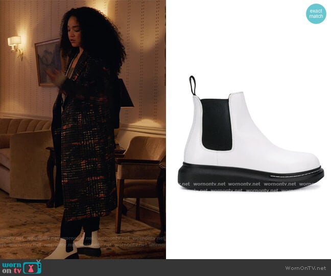 Alexander McQueen Chunky Sole Chelsea Boots worn by Kat Edison (Aisha Dee) on The Bold Type