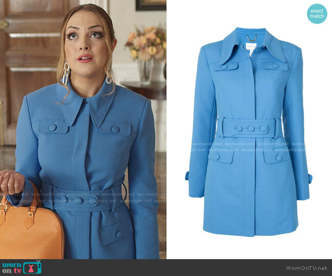 Alice McCall Little Journey Belted Waist Blazer worn by Fallon Carrington (Elizabeth Gillies) on Dynasty