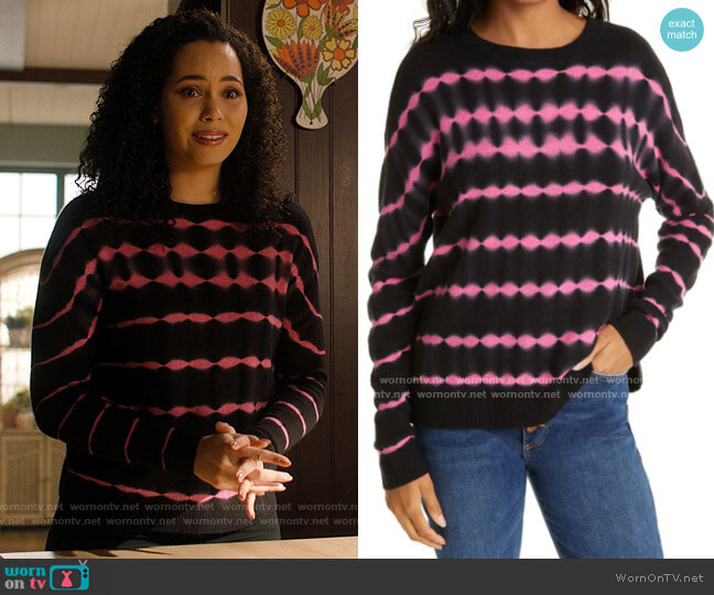 Alice + Olivia Gleeson Tie Dyed Sweater worn by Macy Vaughn (Madeleine Mantock) on Charmed