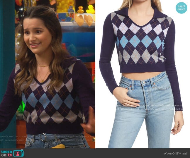 BP. Crop Polo Sweater worn by Lex (Jules LeBlanc) on Side Hustle