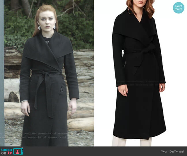 Mackage Belted Light Wool Coat worn by Nancy Drew (Kennedy McMann) on Nancy Drew