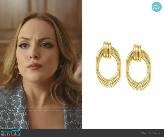Bonheur Florence Drop Earrings worn by Fallon Carrington (Elizabeth Gillies) on Dynasty