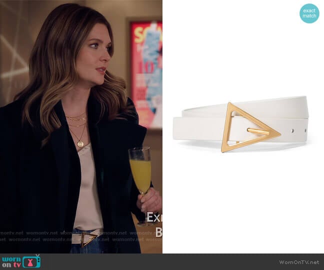 Bottega Veneta Leather belt worn by Sutton (Meghann Fahy) on The Bold Type