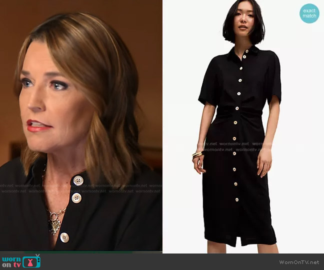 Kate Spade Button Front Shirtdress worn by Savannah Guthrie on Today