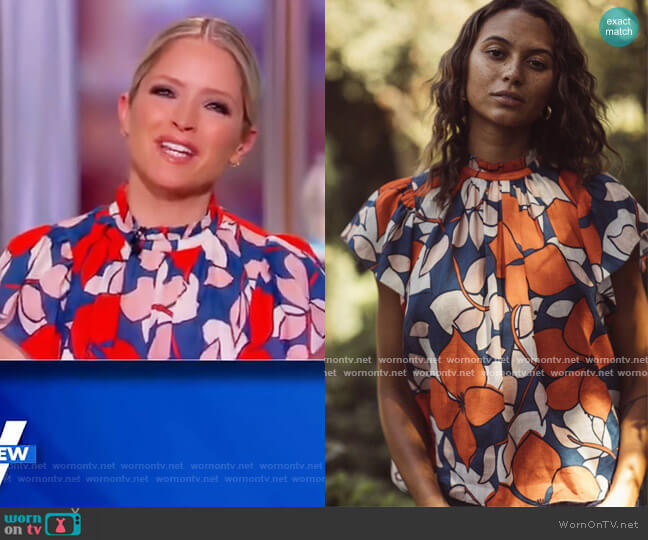 Trovata Carla Top worn by Sara Haines on The View