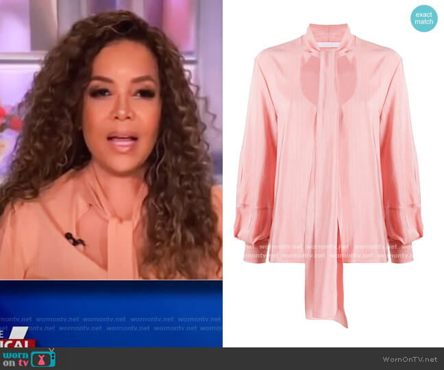 Chloe Scoop-neck Blouse worn by Sunny Hostin on The View