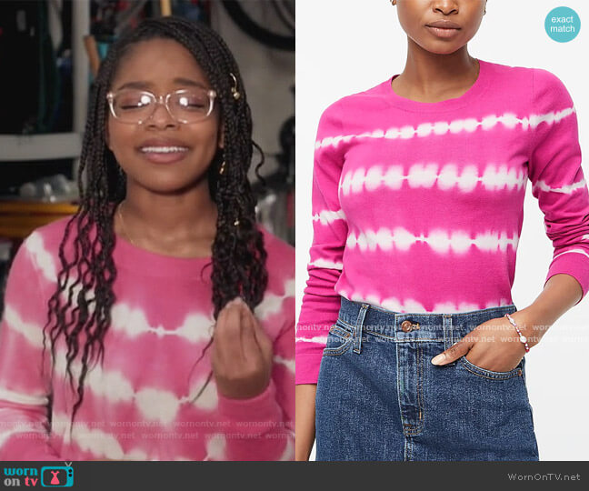 J. Crew Cotton Teddie Sweater worn by Diane Johnson (Marsai Martin) on Black-ish
