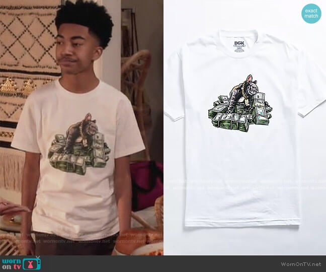 DGK Puppy Love White T-Shirt worn by Jack Johnson (Miles Brown) on Black-ish