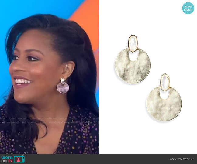 Kendra Scott Deena Earrings worn by Sheinelle Jones on Today