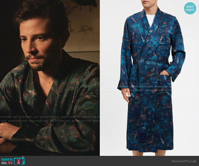 Derek Rose Tasseled Belt Robe worn by Sam Flores (Rafael de la Fuente) on Dynasty