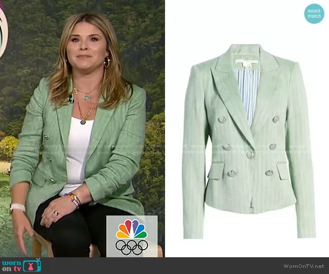 Veronica Beard Diego Linen Blend Dickey Jacket worn by Jenna Bush Hager on Today
