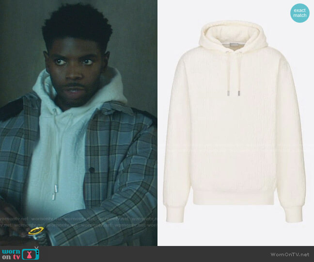 Dior Oversized Hooded Sweatshirt with Dior Oblique Motif
