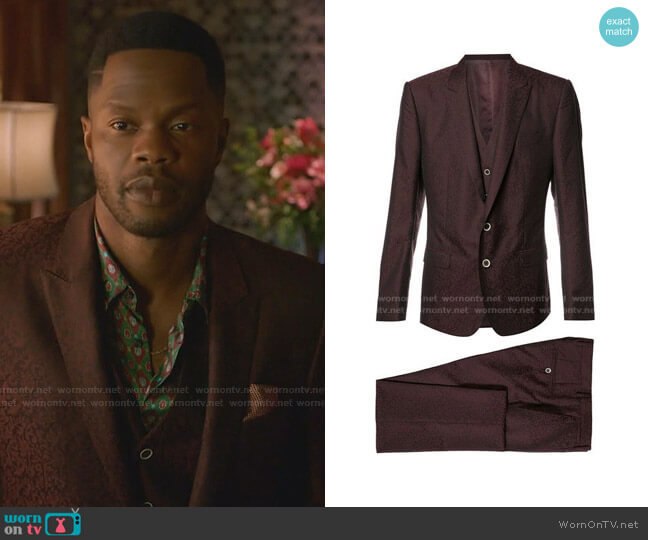 Dolce & Gabbana 3-Piece Formal Suit worn by Jeff Colby (Sam Adegoke) on Dynasty