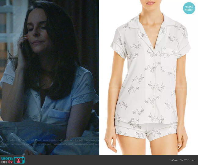 Eberjey Printed Shorts Pajama Set in Palm Tree worn by Isabella Colón (Yara Martinez) on Bull