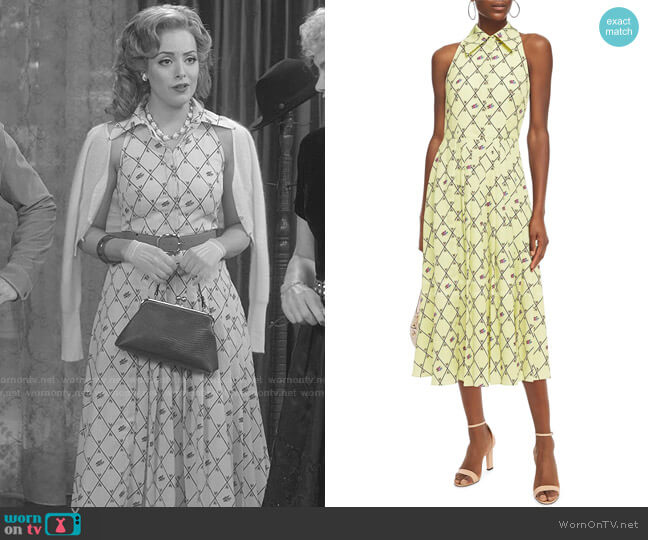 Emilia Wickstead Alvia Midi Dress worn by Fallon Carrington (Elizabeth Gillies) on Dynasty