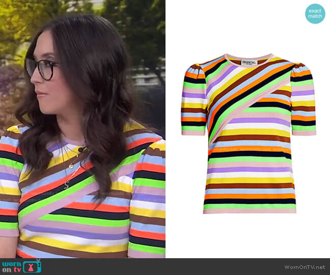Essentiel Antwerp Stripe Knit Top worn by Savannah Sellers on Today