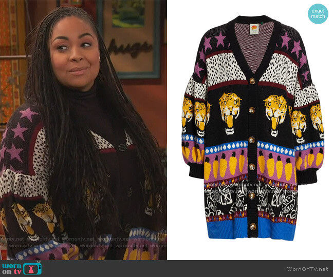 Farm Rio Mix Print Cardigan worn by Raven Baxter (Raven-Symoné) on Ravens Home