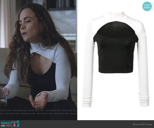 Fleur Du Mal Cut Out Knit Top worn by Teresa Mendoza (Alice Braga) on Queen of the South