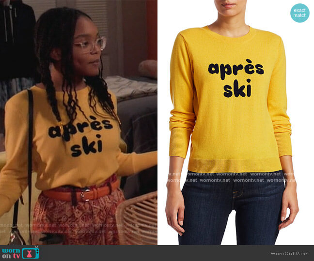 Frame Apres Ski Wool Blend Sweater worn by Diane Johnson (Marsai Martin) on Black-ish