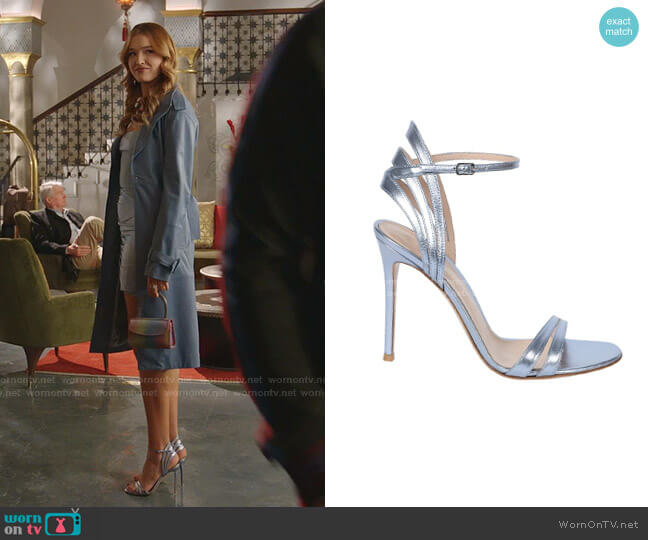Gianvito Rossi Freesia Sandals worn by Kirby Anders (Maddison Brown) on Dynasty