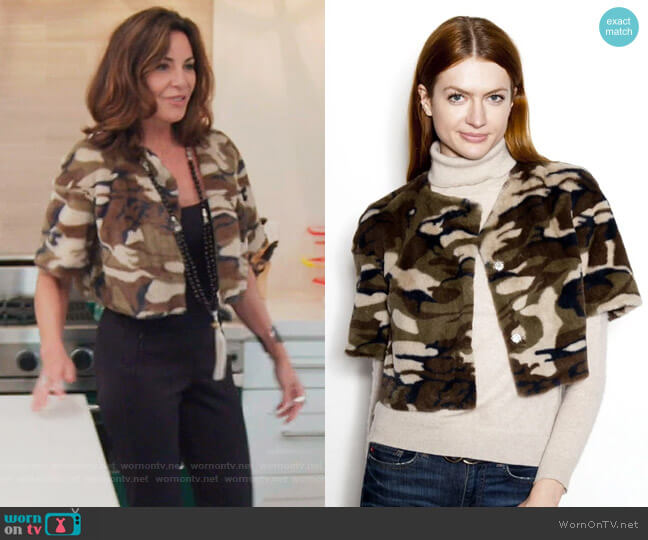 Glamour Puss Cropped Collarless Faux Jacket worn by Luann de Lesseps on The Real Housewives of New York City