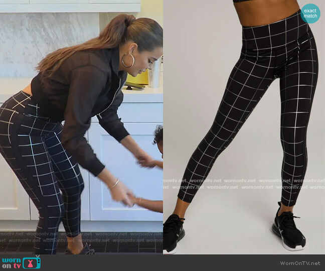 Good American Foil Tux Leggings worn by Khloe Kardashian on Keeping Up with the Kardashians