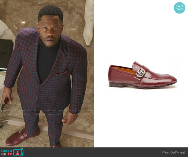 Gucci Donnie Double G Loafer worn by Jeff Colby (Sam Adegoke) on Dynasty
