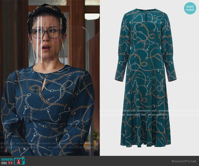 Hobbs Angela Dress worn by Sherri Kansky (Ruthie Ann Miles) on All Rise
