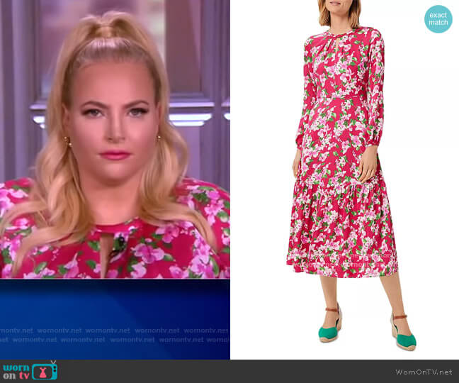 Hobbs London Marilyn Floral Print Dress worn by Meghan McCain on The View