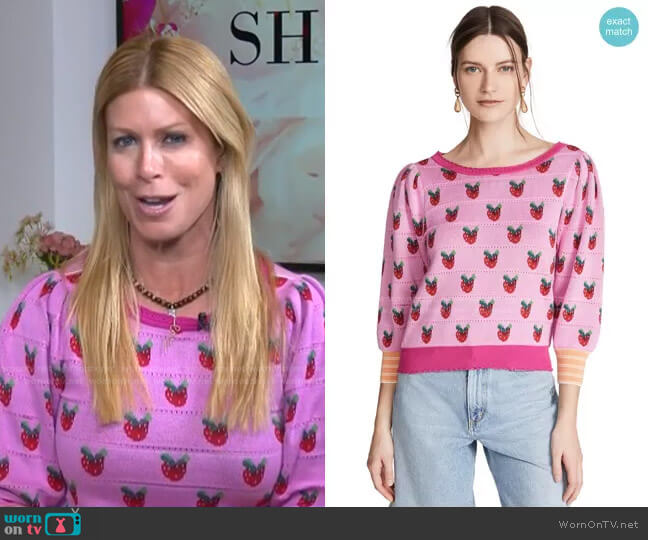 LoveShackFancy Isha Sweater worn by Jill Martin on Today