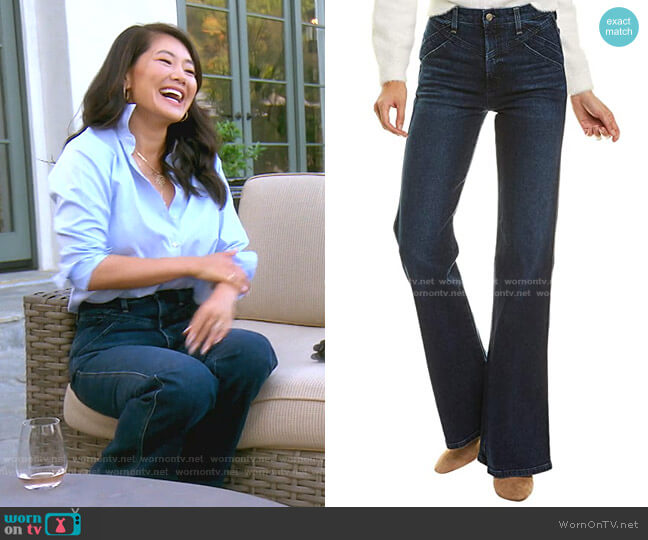 Joe's The Molly Longhorn High-Rise Flare Jeans worn by Crystal Kung Minkoff on The Real Housewives of Beverly Hills