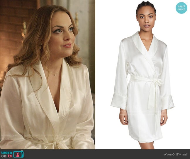 Journelle Charlotte Short Robe worn by Fallon Carrington (Elizabeth Gillies) on Dynasty